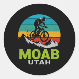 Sticker Rond Aventure de VTT à Moab Utah