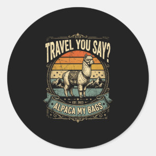 Sticker Rond Aventure dites-vous lama mes sacs performance