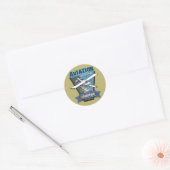 Sticker Rond Aventure hydravion (Enveloppe)