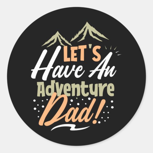 Sticker Rond Aventure papa (Devant)