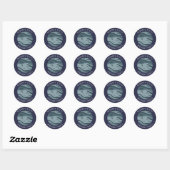Sticker Rond Aventure spatiale Anniversaire Enfants Joyeux Plan (Feuille)