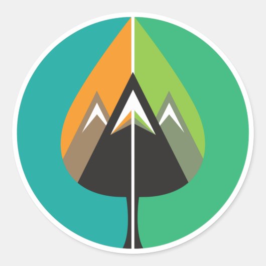 Sticker Rond aventures d'automne (Devant)