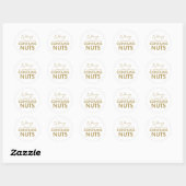 Sticker Rond Avertissement d'allergie aux noix pour boulangerie (Feuille)