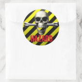 Sticker Rond Avertissement de danger crânien (Sac)