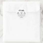 Sticker Rond Avertissement de fusion de cire | Instructions pou (Sac)