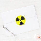 STICKER ROND AVERTISSEMENT DE RADIATION (Enveloppe)