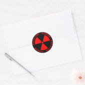 Sticker Rond Avertissement de radiation (Enveloppe)