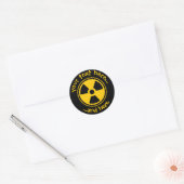 Sticker Rond Avertissement de radioactivité (Enveloppe)