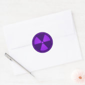 Sticker Rond Avertissement de rayonnement violet (Enveloppe)