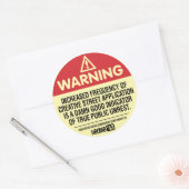 Sticker Rond Avertissement H-Bombe (Enveloppe)