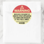 Sticker Rond Avertissement H-Bombe (Sac)