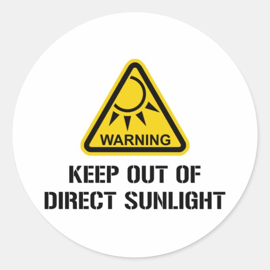 Sticker Rond AVERTISSEMENT - Ne pas entrer dans la lumière dire (Devant)