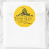 Sticker Rond AVERTISSEMENT : "Ne pas me rouler dessus" (Sac)