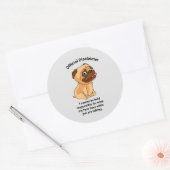 Sticker Rond Avertissement officiel Mon visage (Enveloppe)