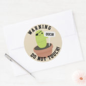 Sticker Rond Avertissement pour le plante de cactus (Enveloppe)