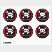 Sticker Rond Avertissement Princesse (Feuille)