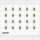 Sticker Rond Avez-vous entendu le BOURDON Bumble Bee Dot Baby S (Feuille)