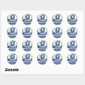 STICKER ROND AVEZ-VOUS VU CE MAGICIEN BLEU (Feuille)