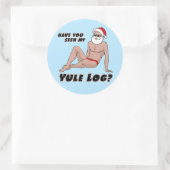 Sticker Rond Avez-vous vu mon journal de yule ? (Sac)