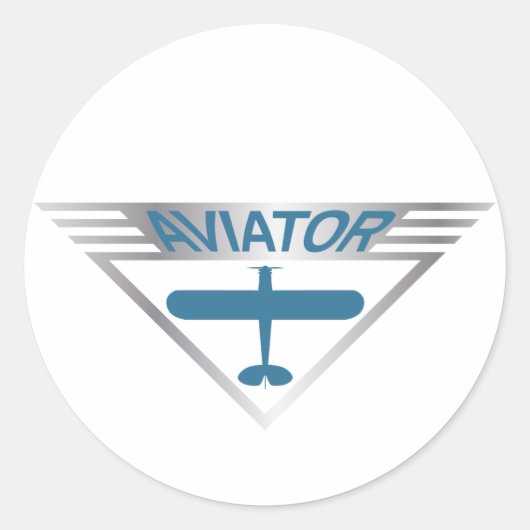 Sticker Rond Aviateur (Devant)