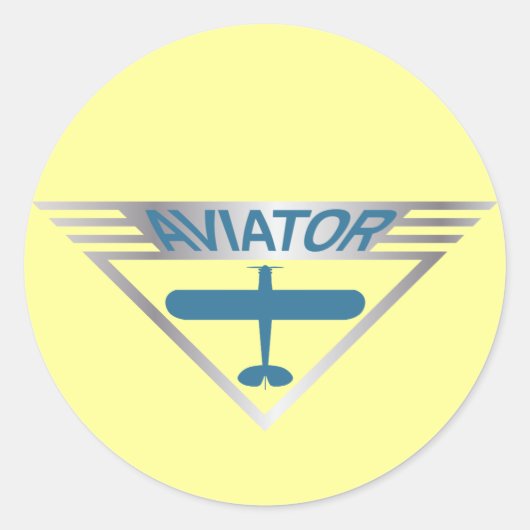 Sticker Rond Aviateur (Devant)