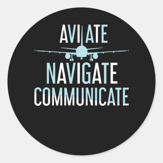 Sticker Rond Aviation (Devant)