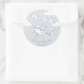 Sticker Rond Aviator Pilot Airplane Precious Cargo Baby Shower (Sac)