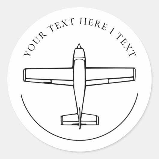 Sticker Rond Avion (Devant)
