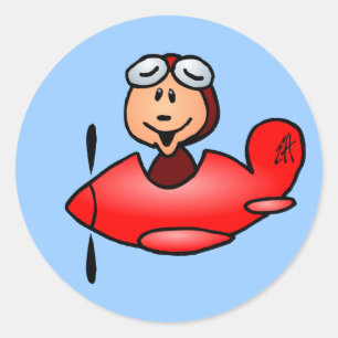 Sticker Rond Avion