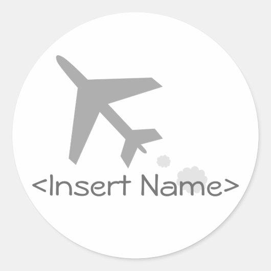 Sticker Rond Avion (Devant)