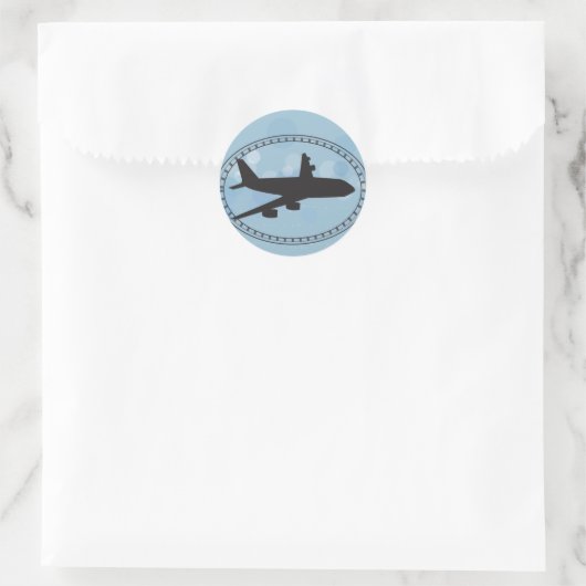 Sticker Rond Avion (Sac)