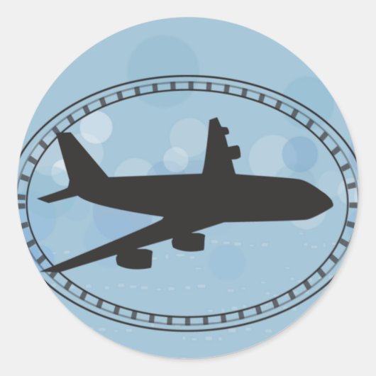Sticker Rond Avion (Devant)