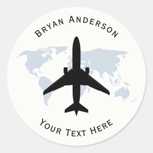 Sticker Rond Avion (Devant)