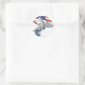 Sticker Rond Avion américain Jet (Sac)