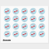Sticker Rond Avion Anniversaire Cupcake Toppers/Stickers (Feuille)