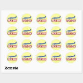 Sticker Rond Avion - Avion (Feuille)