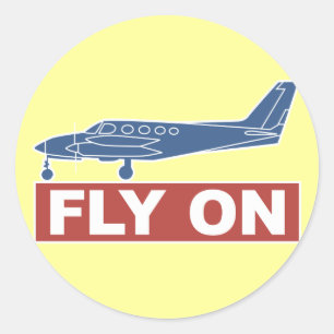 Sticker Rond Avion - Avion