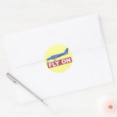 Sticker Rond Avion - Avion (Enveloppe)