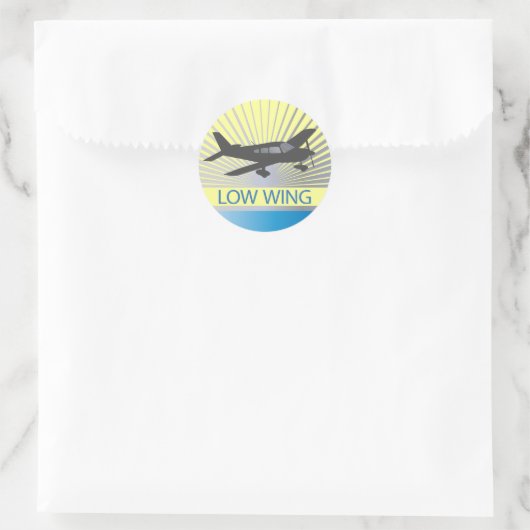 Sticker Rond Avion basse aile (Sac)