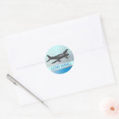 Sticker Rond Avion basse aile (Enveloppe)