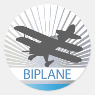 Sticker Rond Avion Biavion