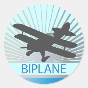 Sticker Rond Avion Biavion