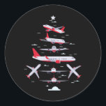 Sticker Rond Avion Christmas Tree Pilot Joyeux Noël Noël Noël N<br><div class="desc">Je Joue Toujours Avec Des Poupées Costume Halloween Costume Voodoo Tueur De Poupée</div>