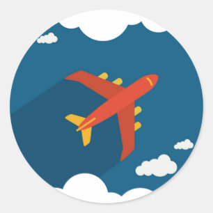 Sticker Rond Avion dans le Blue Sky Children's Nursery Pilot