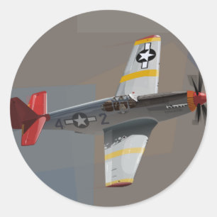 Sticker Rond Avion de Tuskegee