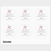 Sticker Rond Avion Destination Mariage Merci Favoriser (Feuille)