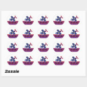 Sticker Rond Avion en pleine explosion (Feuille)