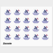 Sticker Rond Avion en vol (Feuille)