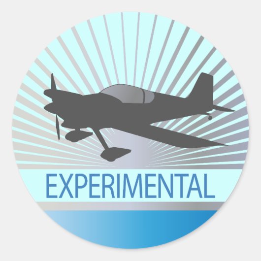 Sticker Rond Avion expérimental (Devant)