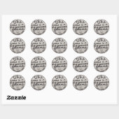 Sticker Rond Avion fixe plat (Feuille)